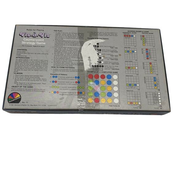 Vintage 1981 Vis a Vis Counterpoint Strategy Board Game Used Complete - Picture 3 of 3